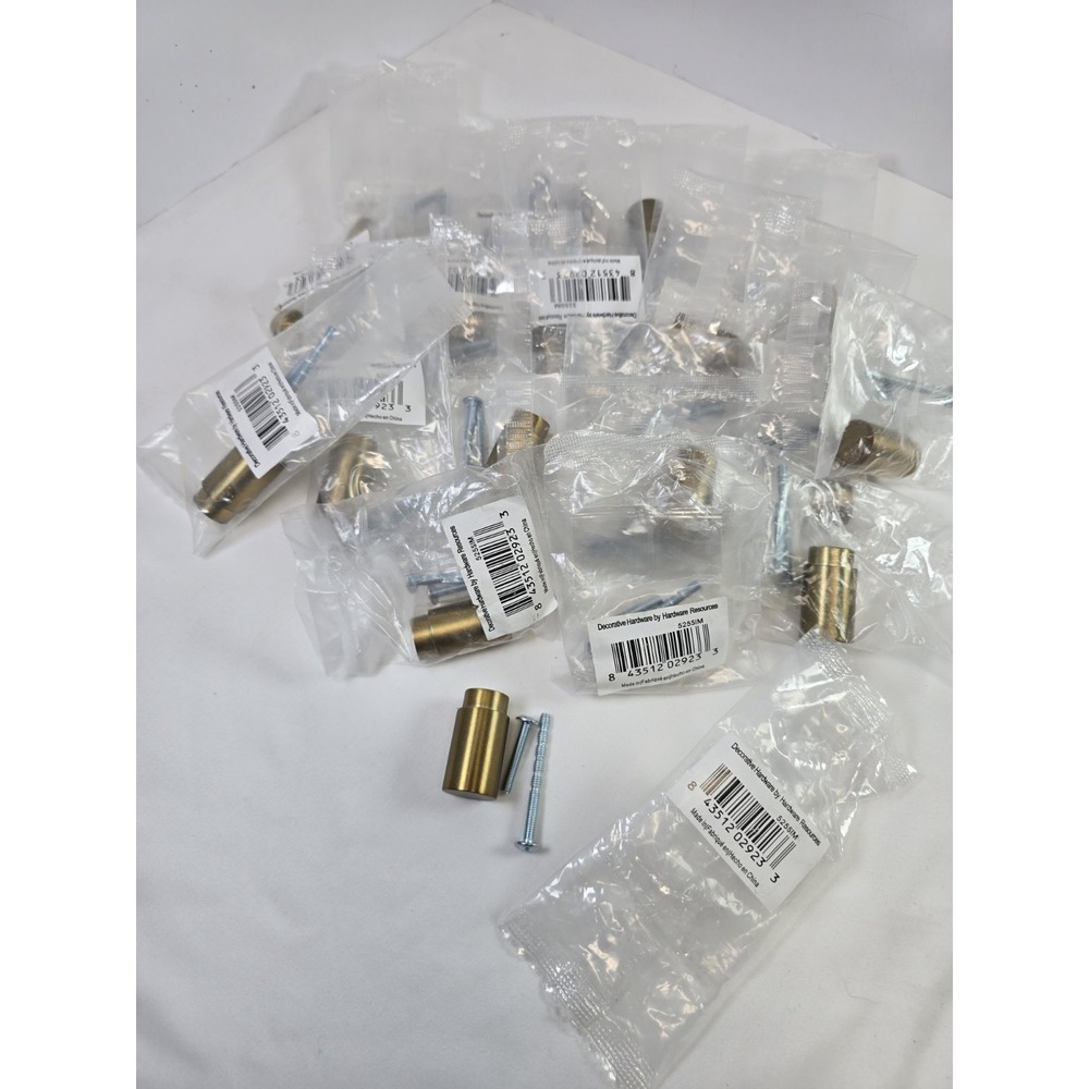 Hardware Resources 525SIM 3/4" 19mm Matte Gold Cabinet Knobs Lot of 6 NEW